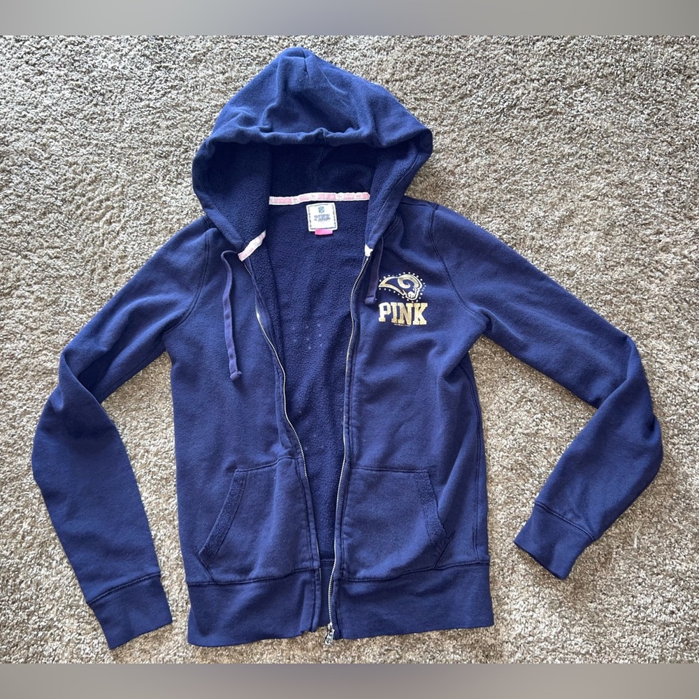Victoria’s Secret PINK NFL LA Rams zip up hoodie